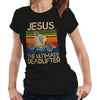 Jesus The Ultimate Deadlifter Tshirt Fitted Ladies