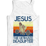 Jesus The Ultimate Deadlifter Ladies Vest Tank Top