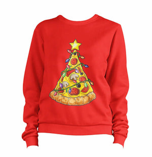 Pizza Christmas Tree Sweatshirt