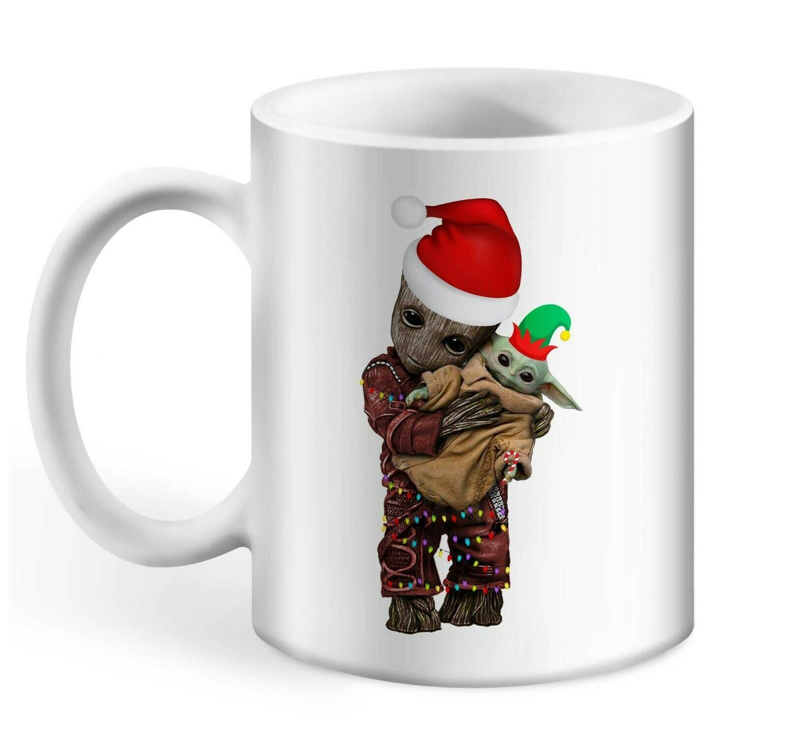 Christmas Baby Groot Baby Yoda Mug