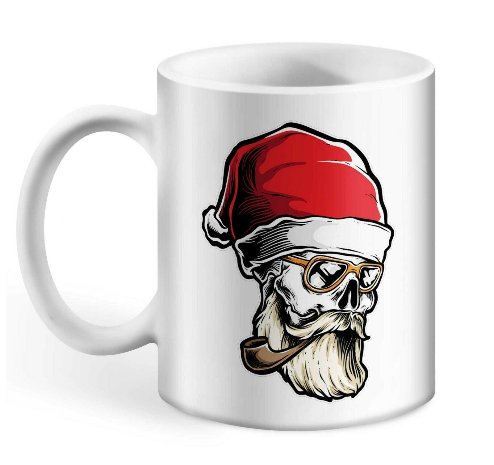 Hipster Santa Skull Mug