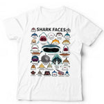 Shark Faces Tshirt Unisex & Kids