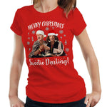 Merry Christmas Sweetie Darling Tshirt Fitted Ladies