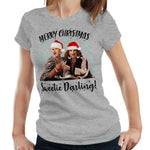 Merry Christmas Sweetie Darling Tshirt Fitted Ladies