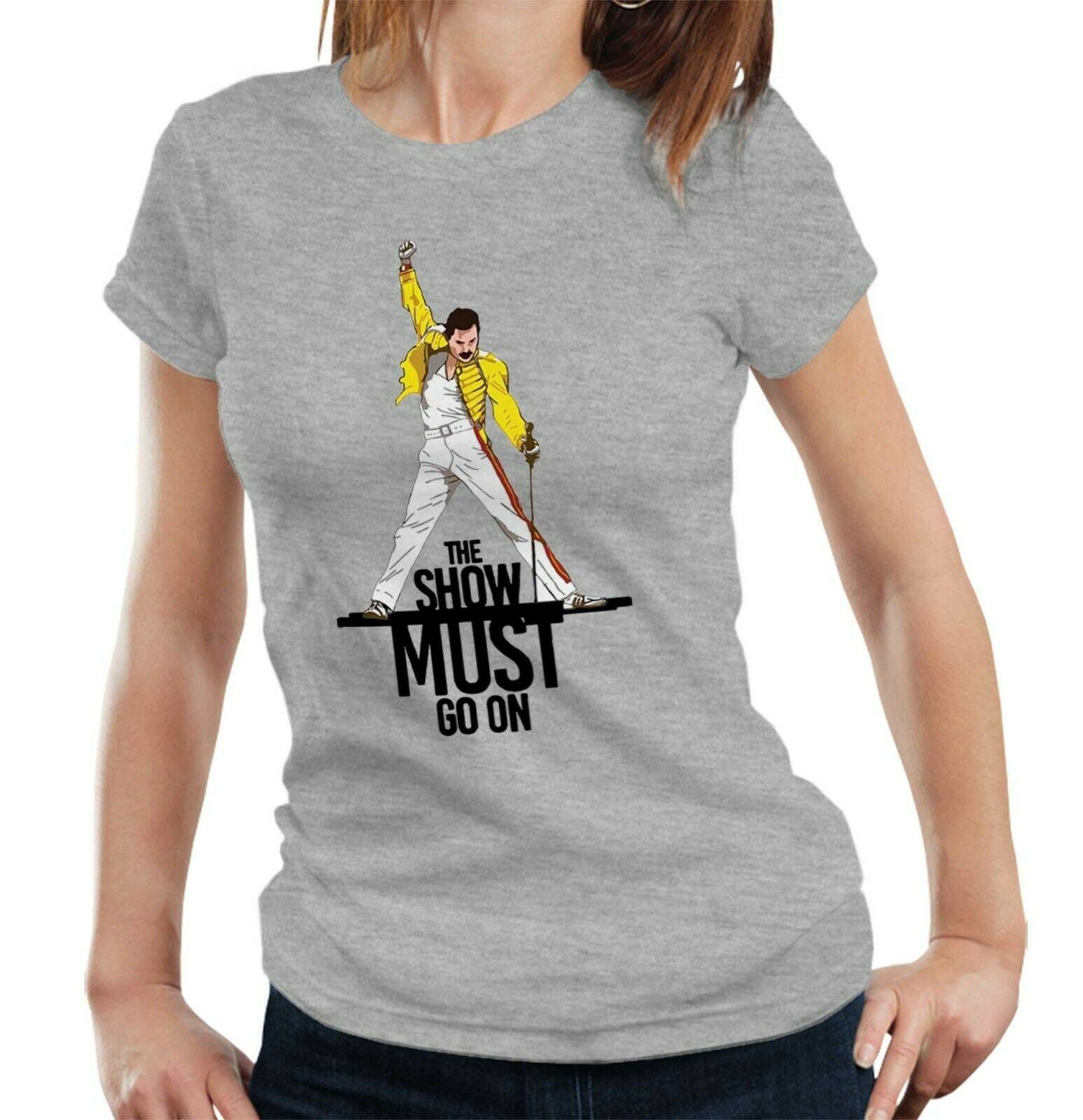 The Show Must Go On Tshirt Fitted Ladies