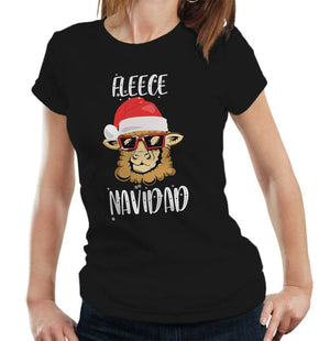 Fleece Navidad Tshirt Fitted Laides