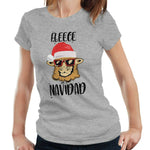 Fleece Navidad Tshirt Fitted Laides