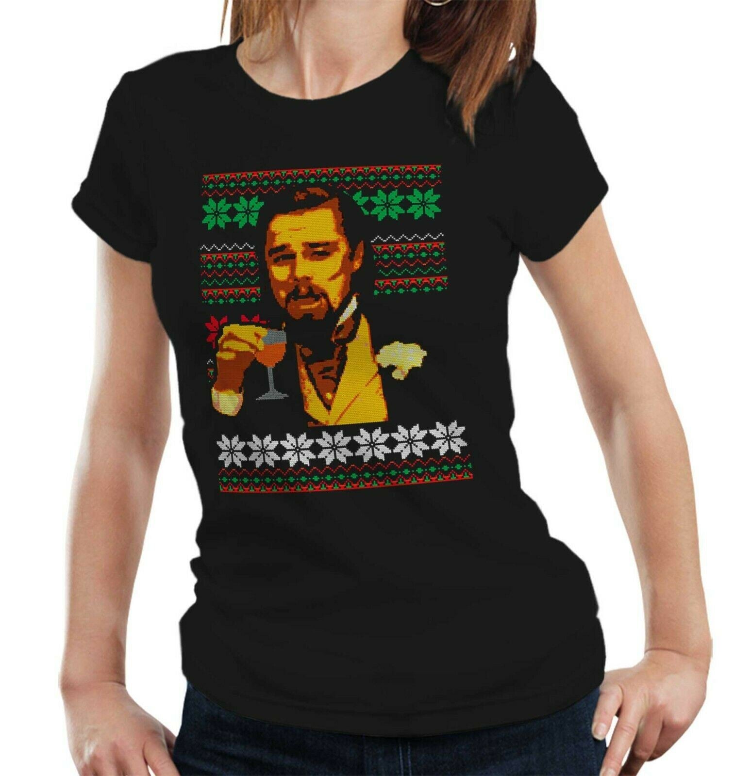 Leonardo DiCaprio Meme Tshirt Fitted Ladies