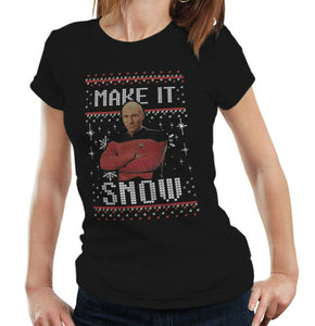 Make It Snow Tshirt Fitted Ladies