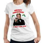 Christmas Leonardo Drink Tshirt Fitted Ladies