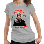 Christmas Leonardo Drink Tshirt Fitted Ladies