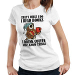 That's What I Do I Read Books OWL Tshirt Fitted Ladies