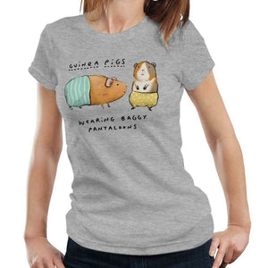 Guinea Pigs Wearing Pantaloons Tshirt Fitted Ladies