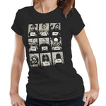 Horror Character Line Up Tshirt Fitted Ladies