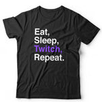 Eat Sleep Twitch Repeat Tshirt Unisex & Kids