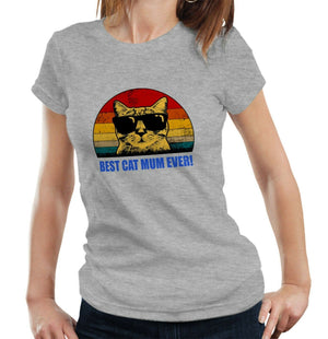 Best Cat Mum Ever Ladies Tshirt