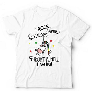 Rock Paper Scissors Throat Punch Tshirt Unisex & Kids