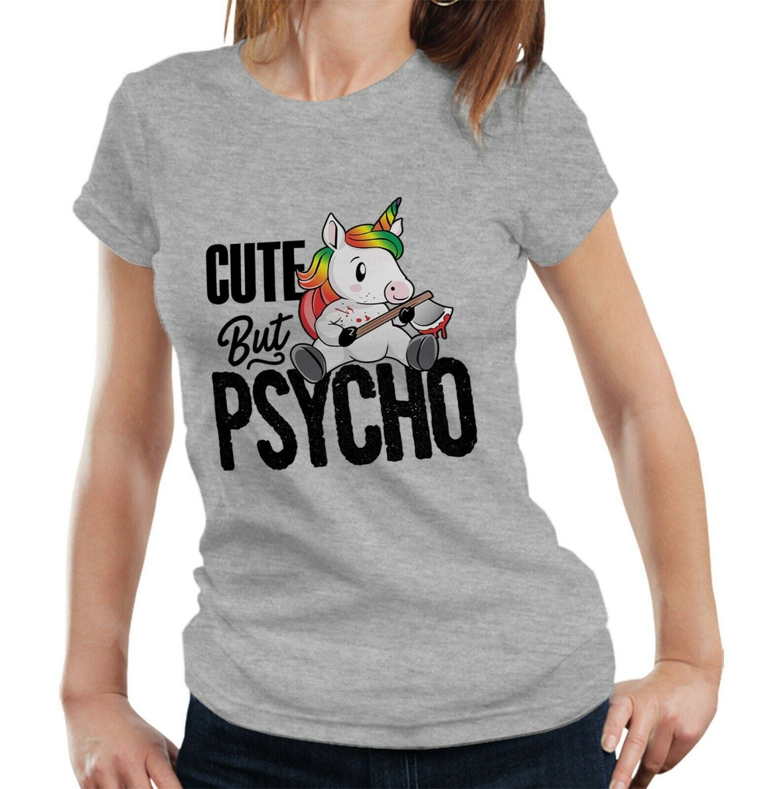 Cute But Psycho Ladies Tshirt