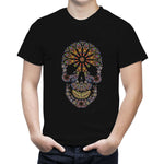 Stained Glass Skull Tshirt Unisex