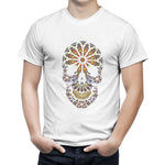 Stained Glass Skull Tshirt Unisex