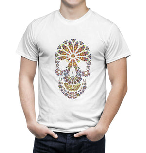 Stained Glass Skull Tshirt Unisex