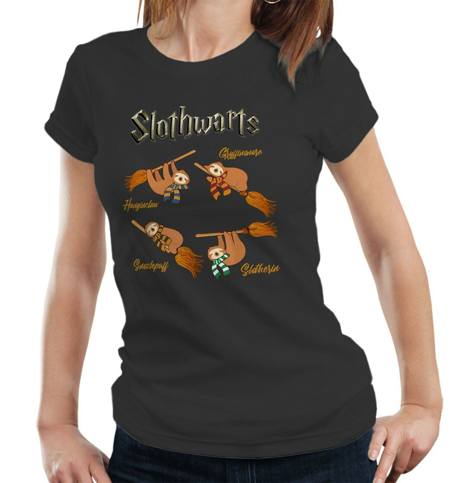 Slothwarts Tshirt Ladies Fitted - Sloth