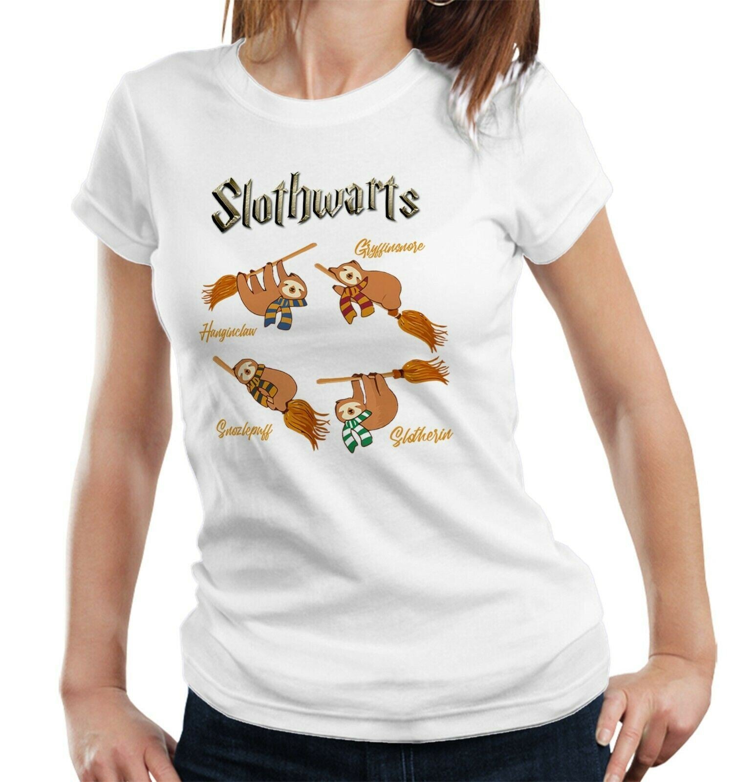 Slothwarts Tshirt Ladies Fitted - Sloth