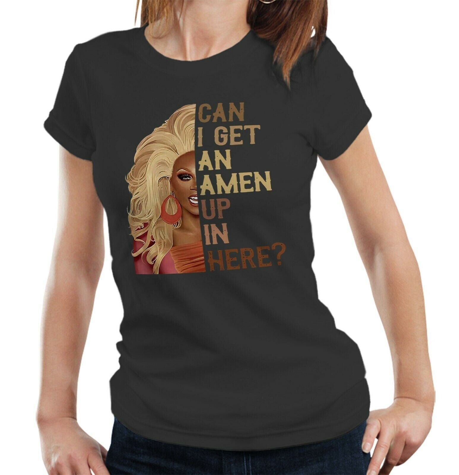 Can I Get An Amen Tshirt Fitted Ladies