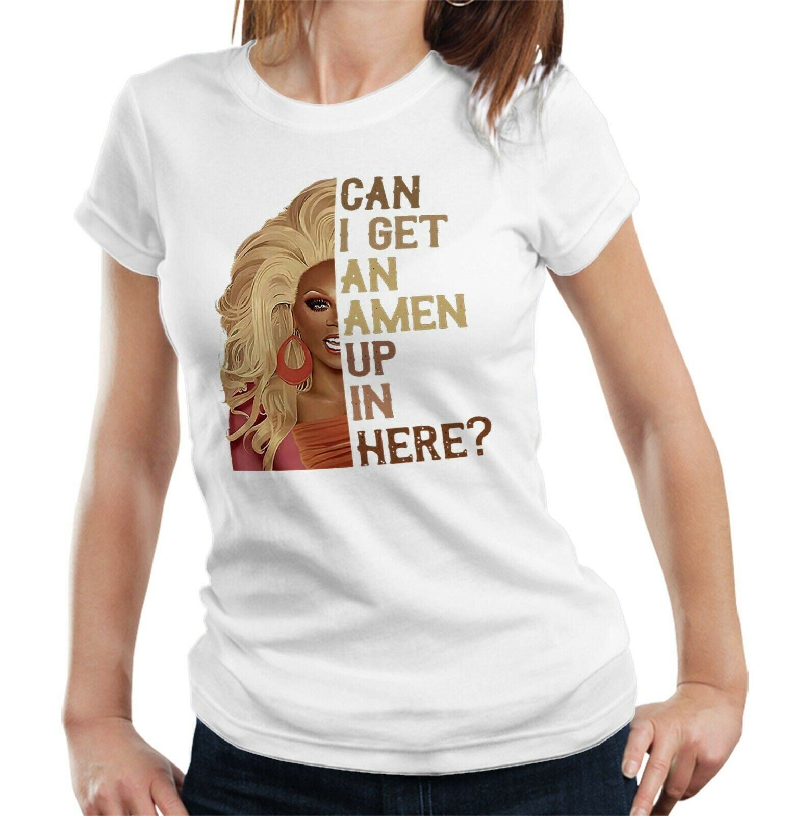 Can I Get An Amen Tshirt Fitted Ladies