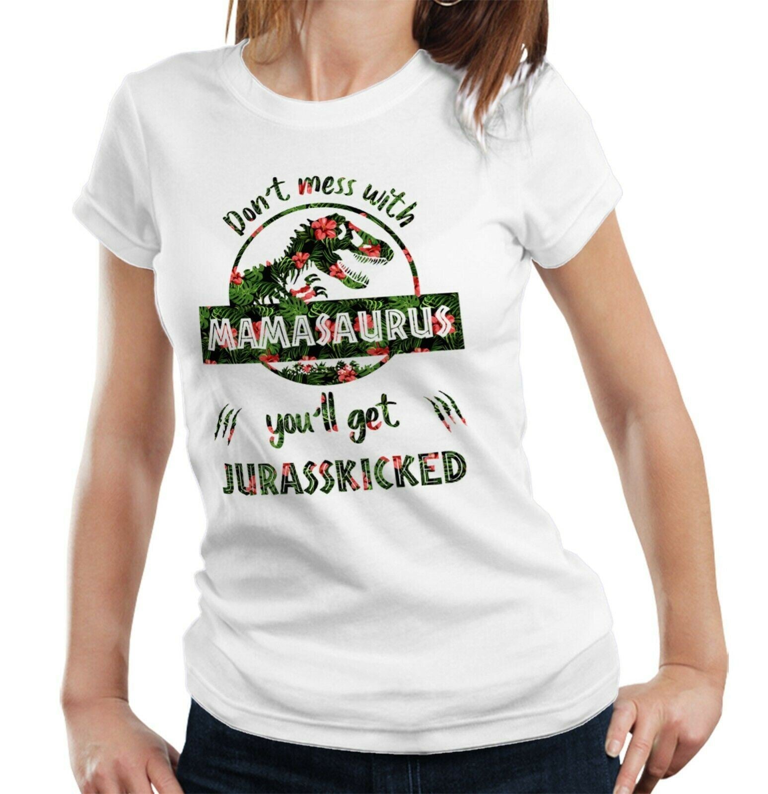 Mamasaurus Tshirt Fitted Ladies