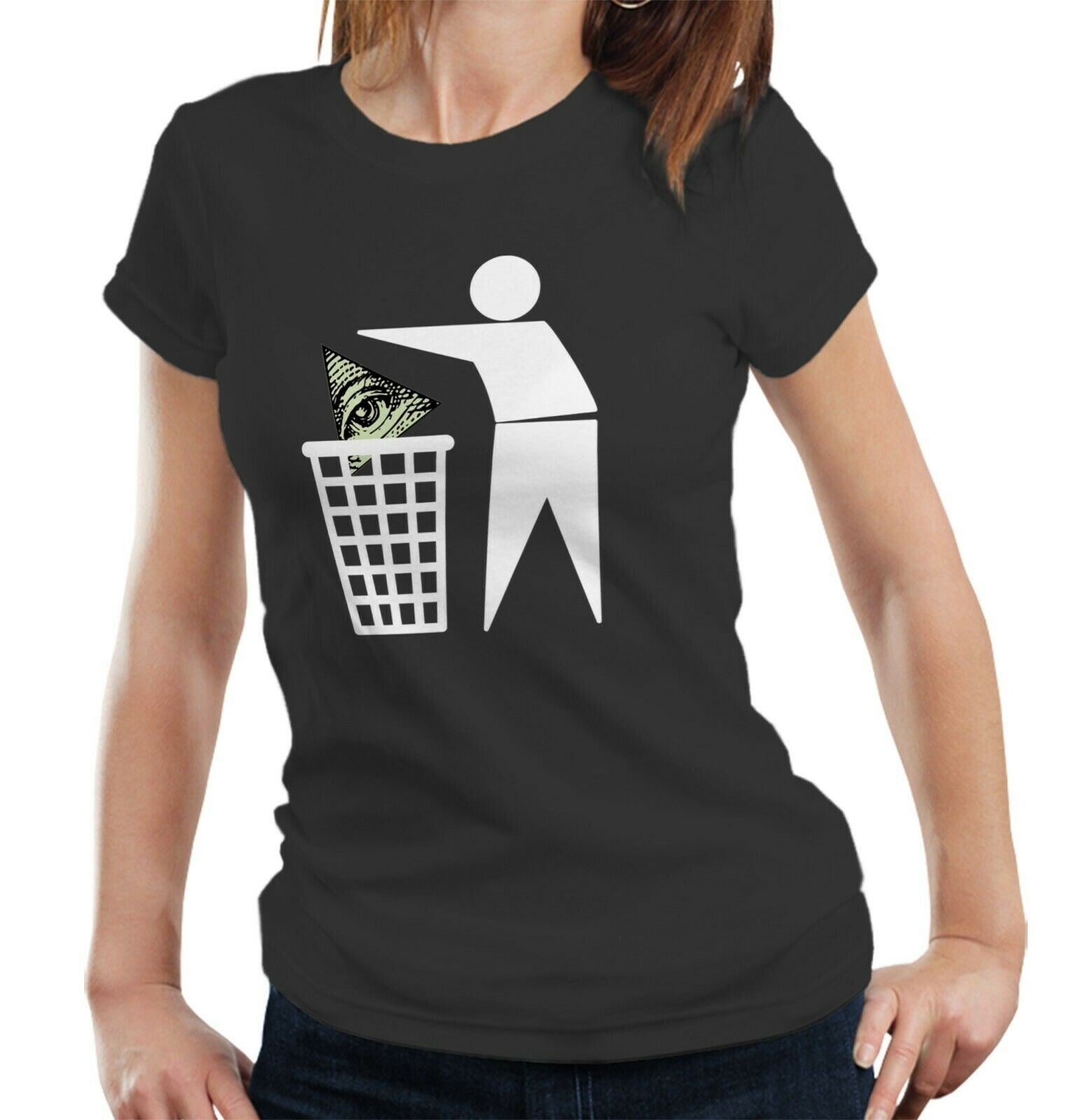 Keep Britain Tidy All Seeing Eye Tshirt Fitted Ladies