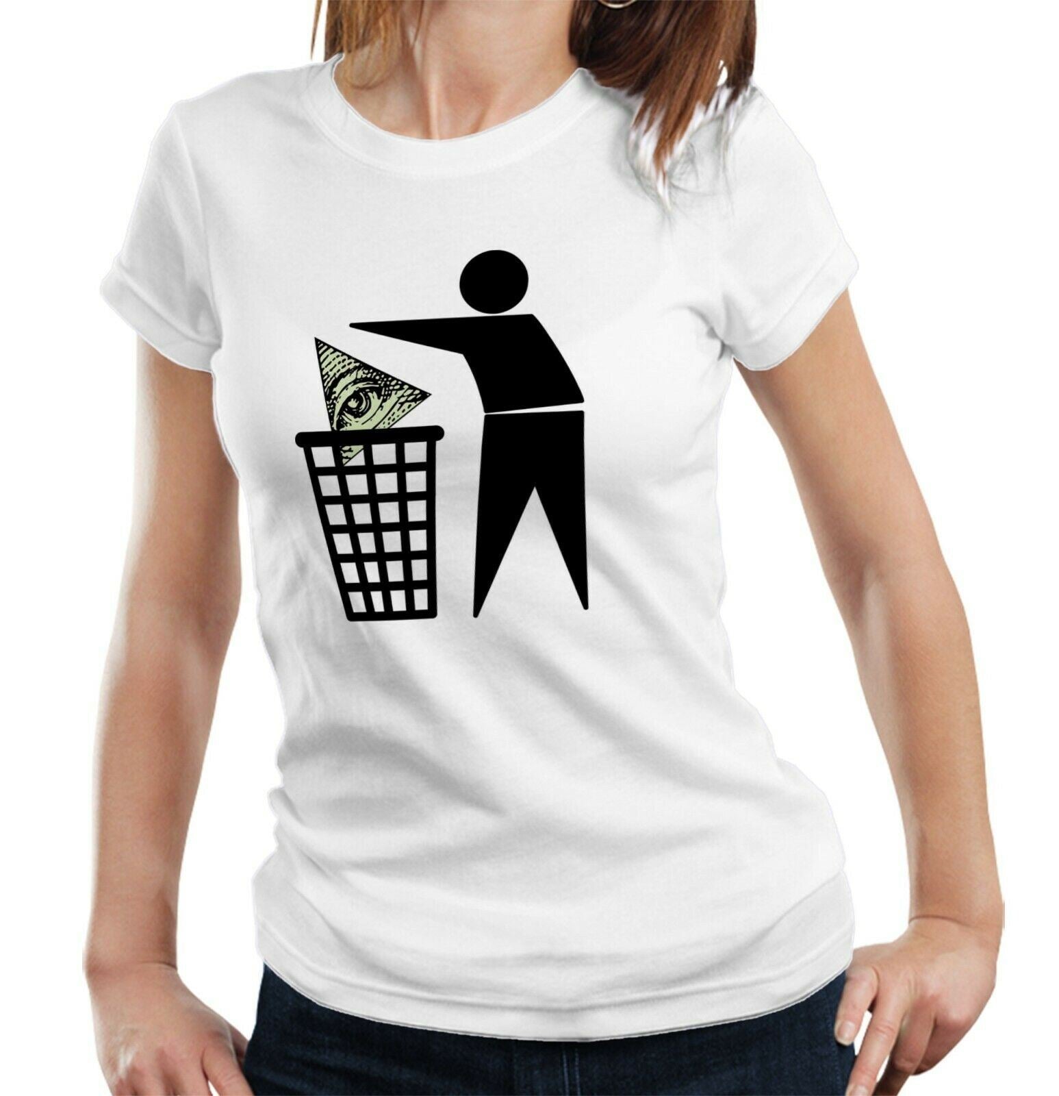 Keep Britain Tidy All Seeing Eye Tshirt Fitted Ladies