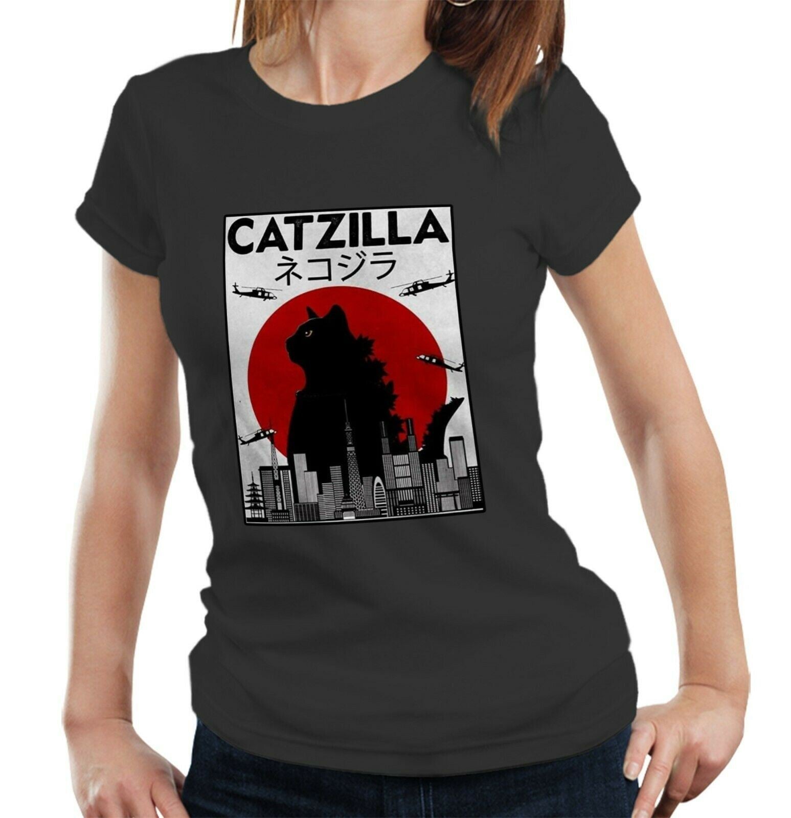 Catzilla Tshirt Fitted Ladies