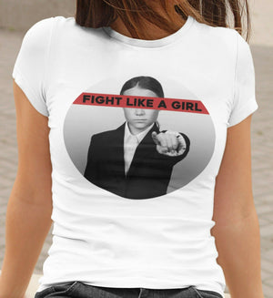 Fight Like A Girl Tshirt Fitted Ladies - Greta Thunberg