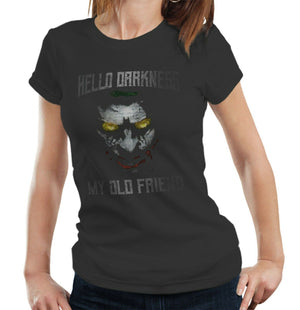 Joker - Hello Darkness My Old Friend Tshirt Fitted Ladies