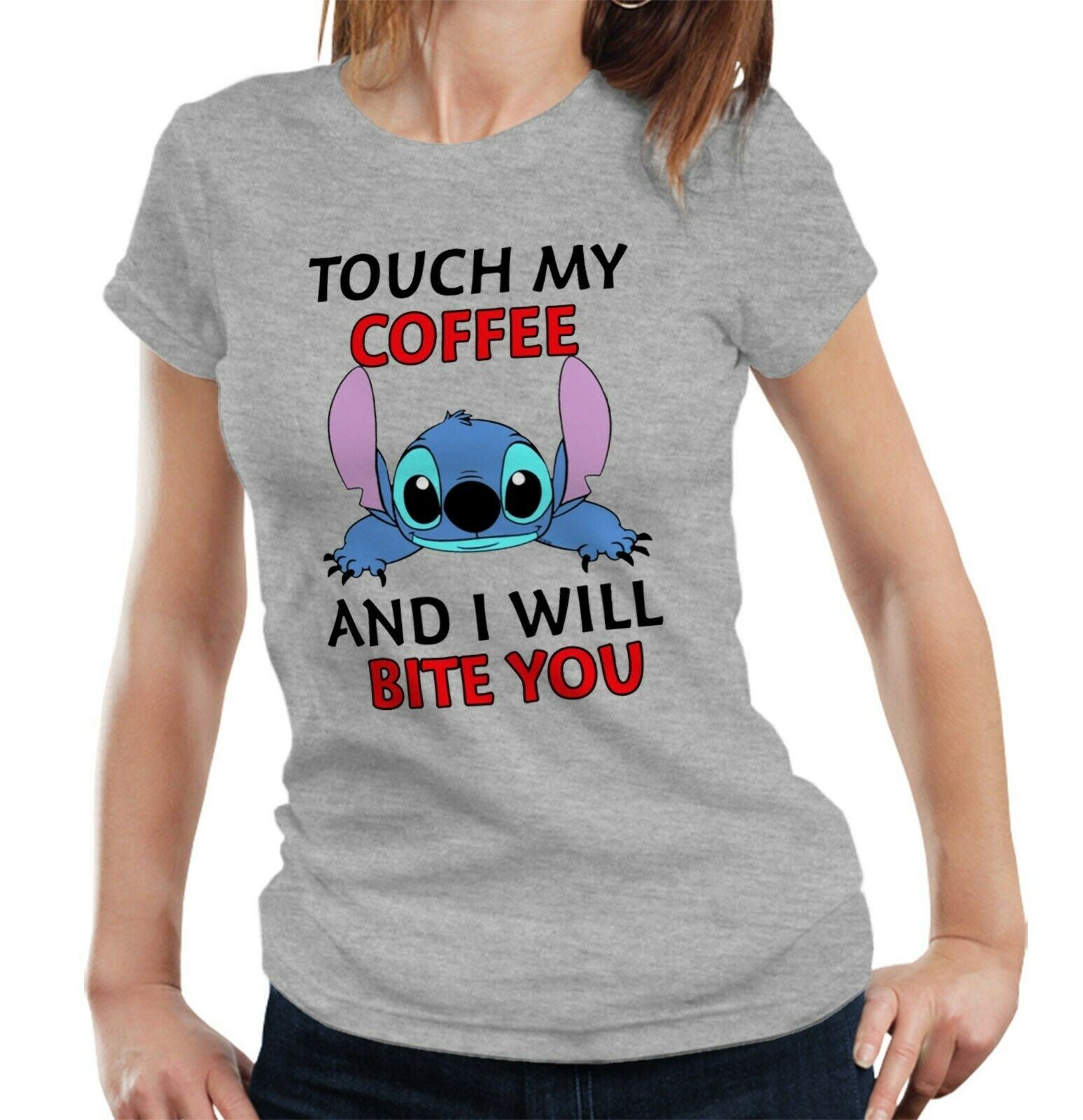 Touch My Coffee And I Will Bite You Tshirt Fitted Ladies