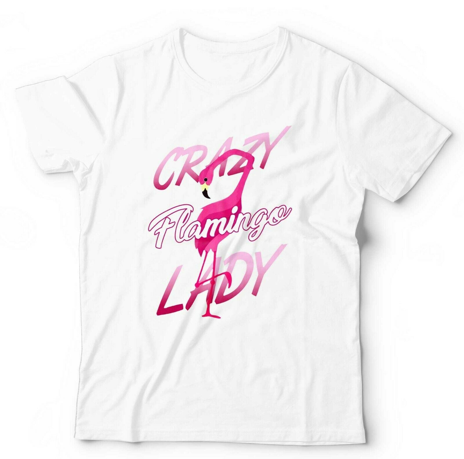 Crazy Flamingo Lady Tshirt Unisex & Kids