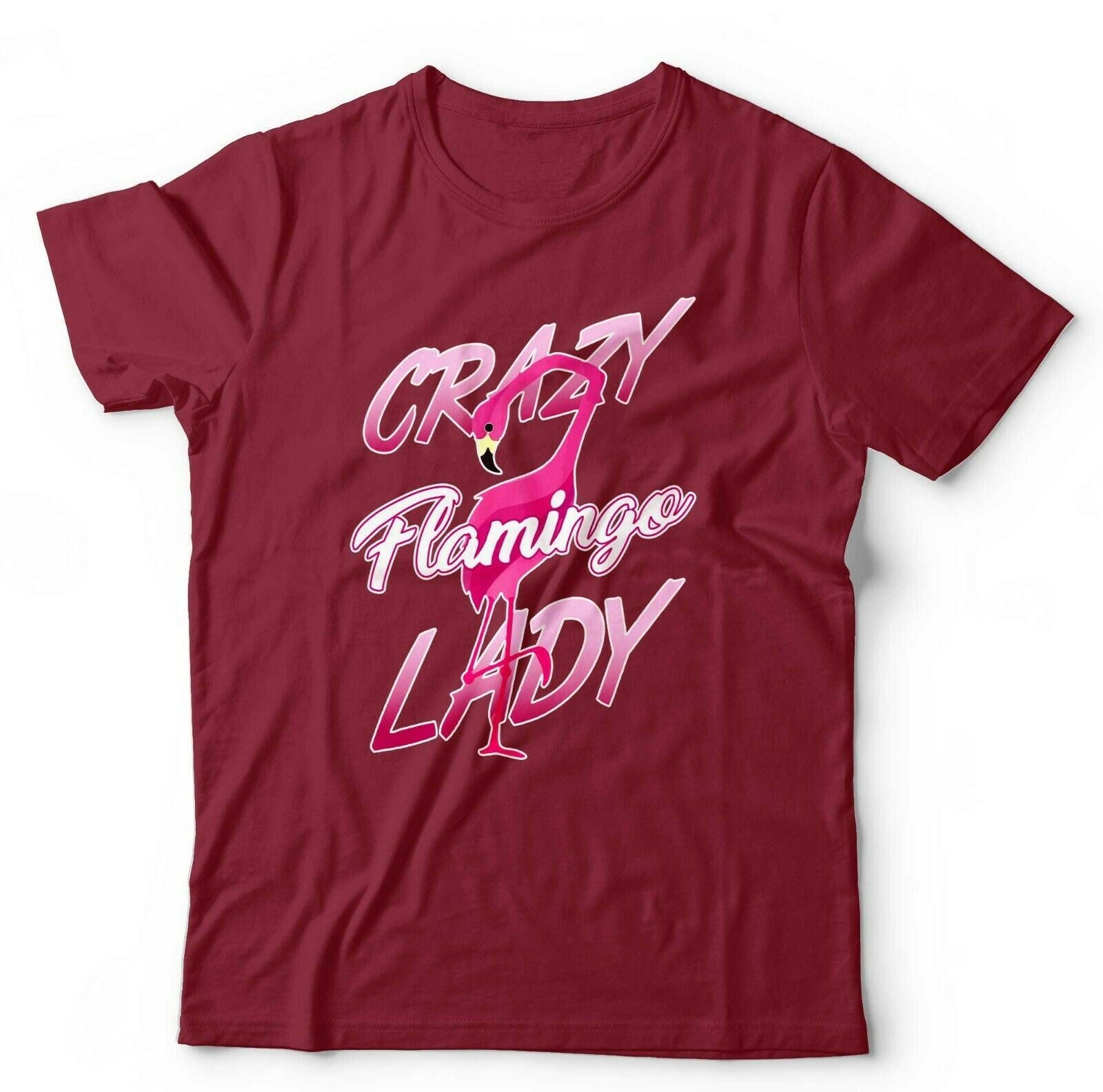 Crazy Flamingo Lady Tshirt Unisex & Kids