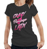 Crazy Flamingo Lady Tshirt Fitted Ladies