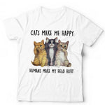 Cats Make Me Happy Tshirt Unisex & Kids