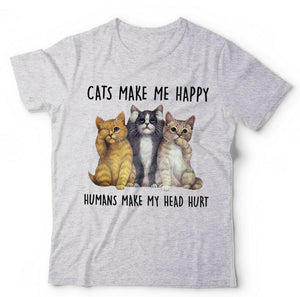 Cats Make Me Happy Tshirt Unisex & Kids