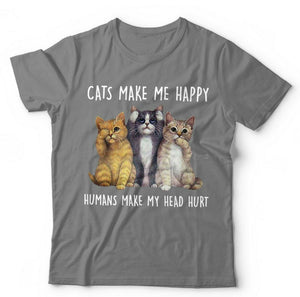 Cats Make Me Happy Tshirt Unisex & Kids