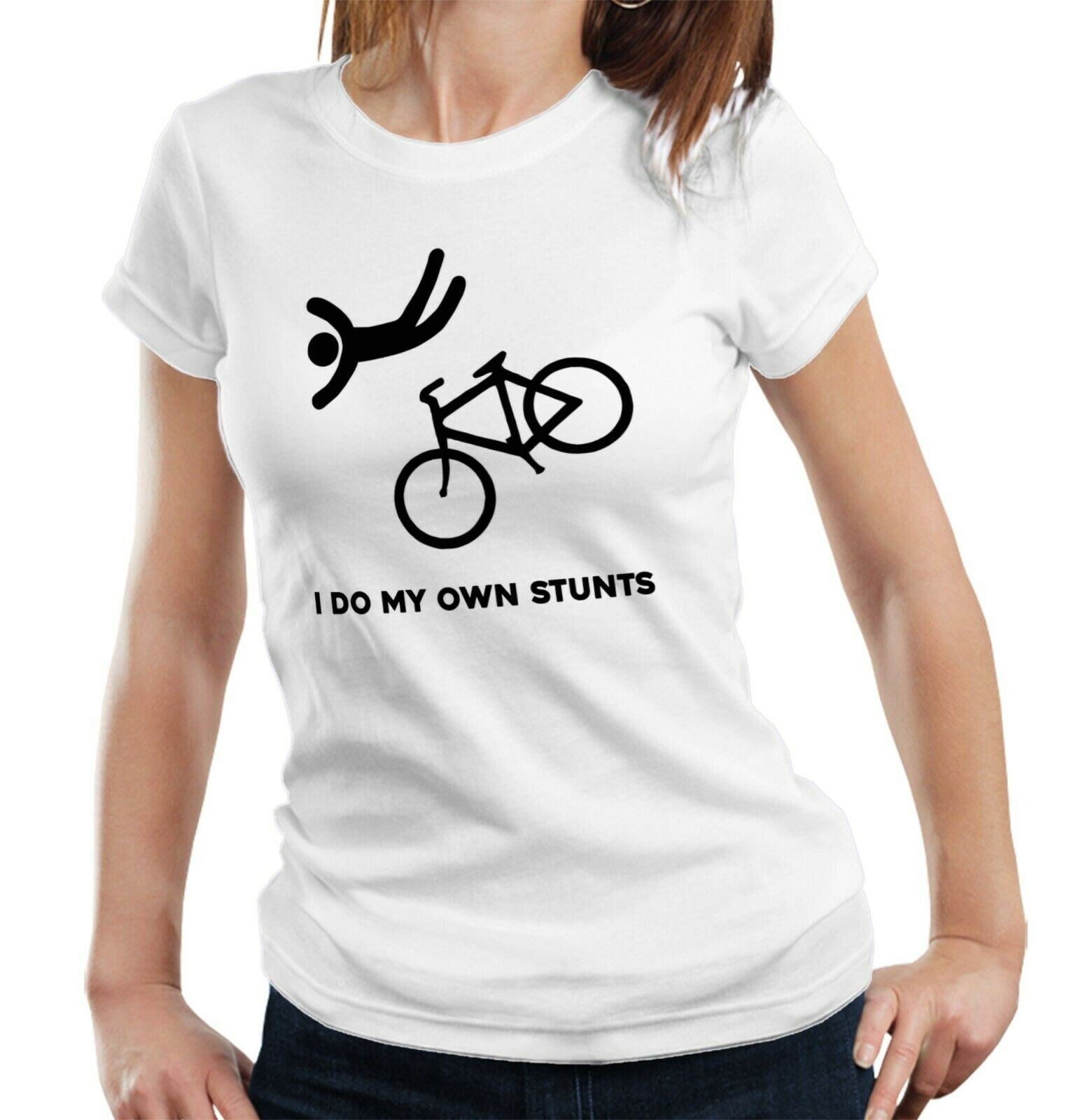 I Do My Own Stunts Tshirt Fitted Ladies