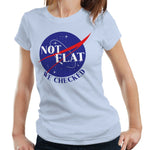 Not Flat We Checked Tshirt Fitted Ladies