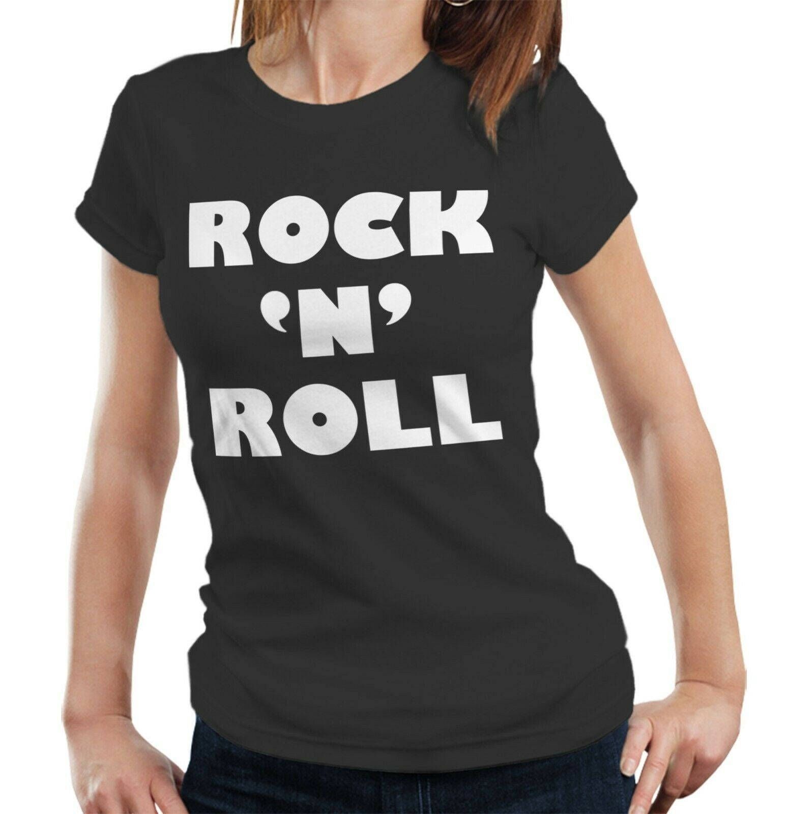 Rock N Roll Tshirt Fitted Ladies