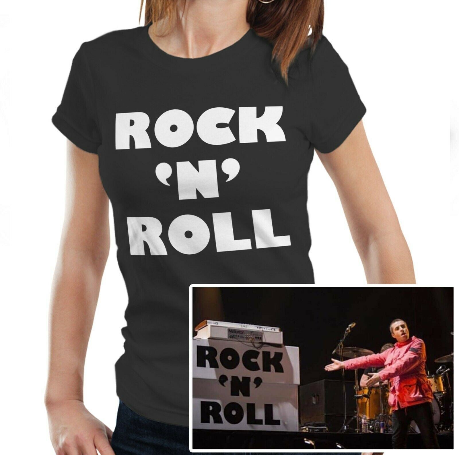 Rock N Roll Tshirt Fitted Ladies