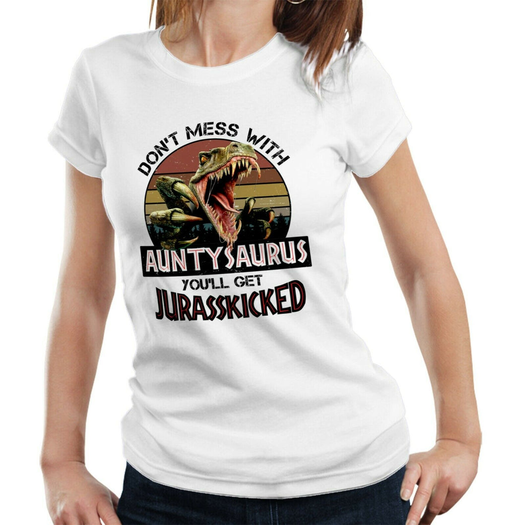 Auntysaurus 1 Tshirt Fitted Ladies