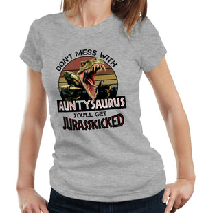 Auntysaurus 1 Tshirt Fitted Ladies