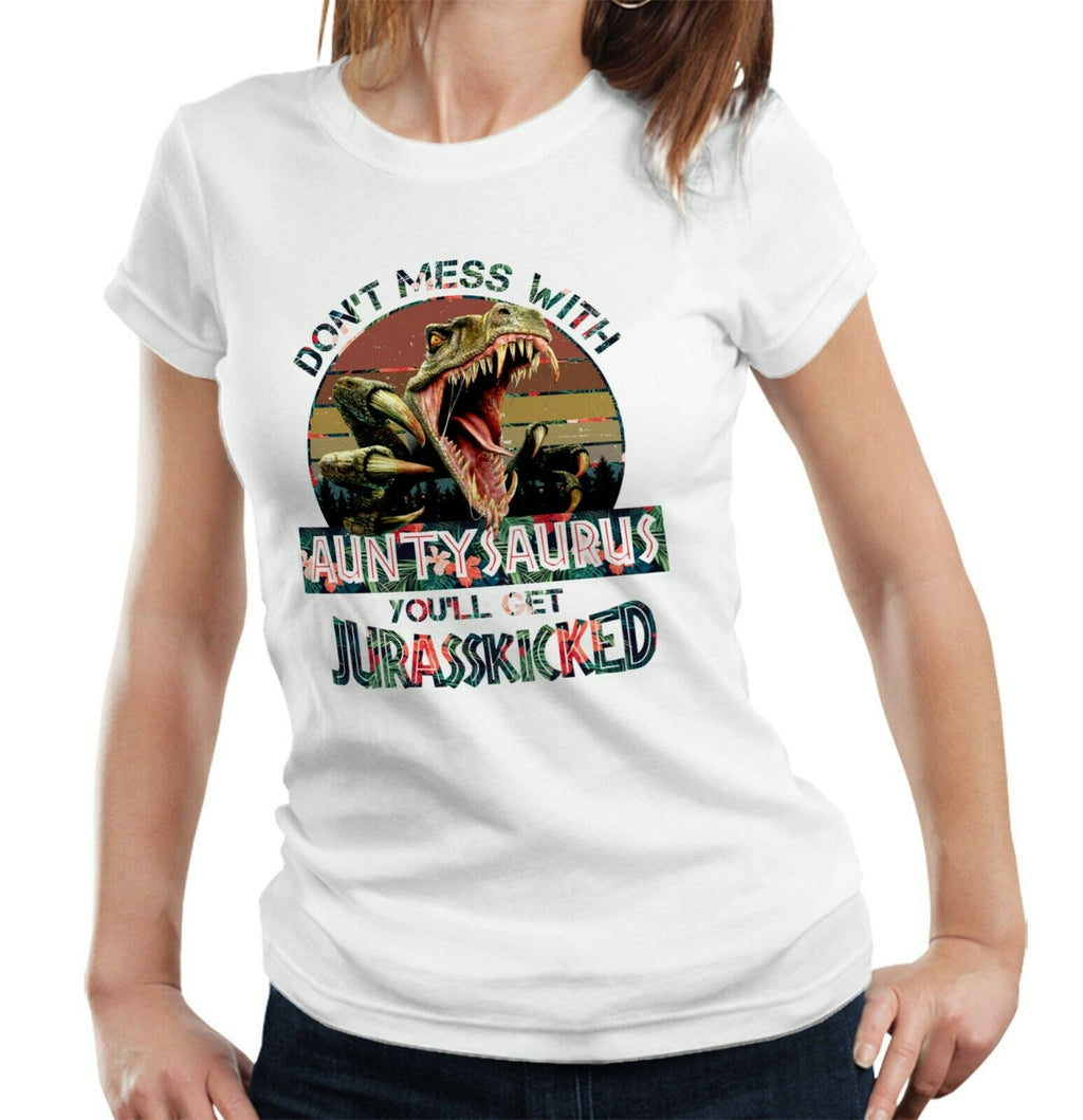 Auntysaurus 2 Tshirt Fitted Ladies