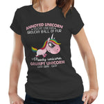 Annoyed Grumpy Unicorn Tshirt Fitted Ladies